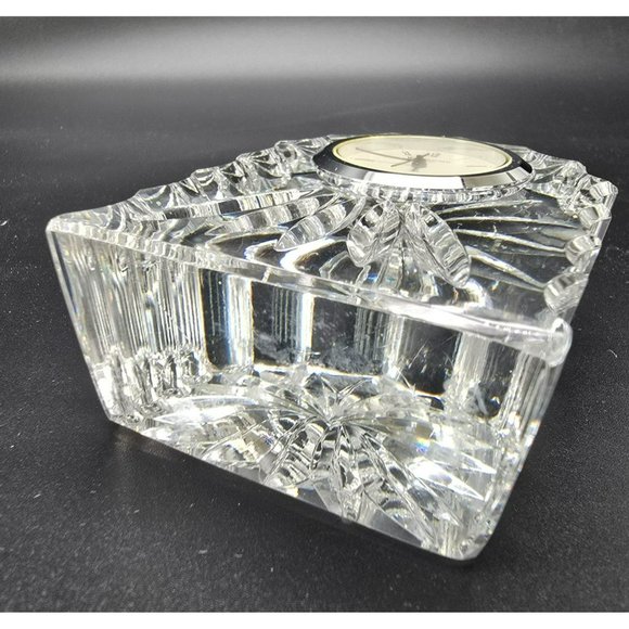 Waterford Crystal Mantle Clock With Roman Numerals Glass Vintage Style JJ3821 - Picture 10 of 16